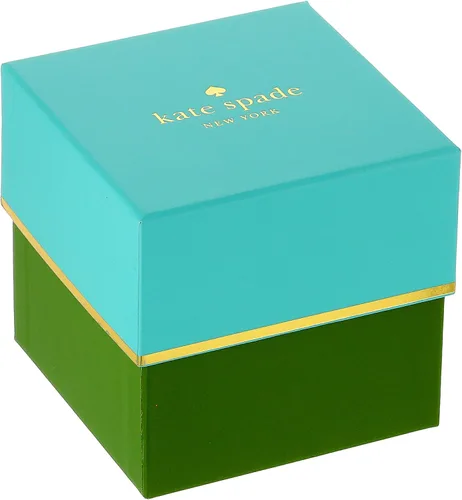 Vista 3 de Kate Spade New York Reloj de cuarzo de acero inoxidable para mujer con correa de piel de becerro, marrón, 16 (Modelo KSW1236)