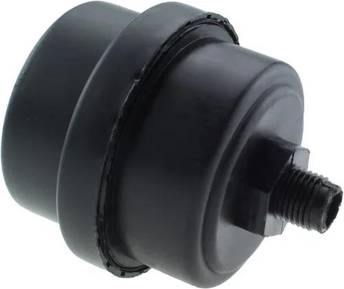 Vista 4 de 2 unids 1/4 "PT 0.512 in compresor de aire silenciador filtro, compresor de aire de metal negro filtro de admisión silenciador silenciador