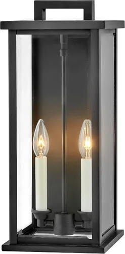 Vista 6 de Hinkley Weymouth Collection - Farol pequeño de pared para exteriores, dos luces, bronce aceitado
