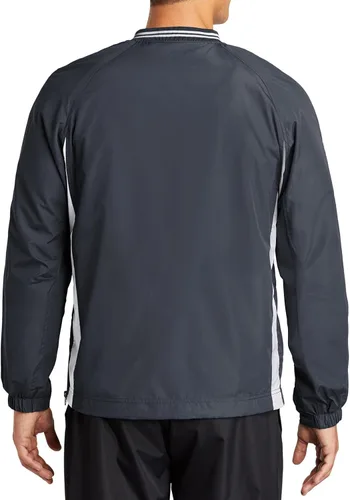 Vista 3 de Camisas atléticas de viento raglán con cuello en V para hombre en tallas regulares y grandes, XS-6XL