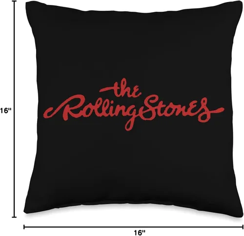 Vista 4 de The Rolling Stones - Almohada de tiro (16.0 x 16.0 in), color negro