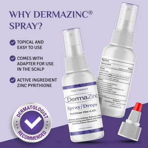 Vista 4 de DERMALOGIX PARTNERS Dermazinc - Spray de terapia de zinc/gotas, 4 onzas