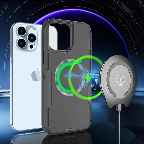 Vista 3 de Diseñada para iPhone 14 Pro, protección magnética contra caídas resistente, compatible con MagSafe, a prueba de polvo, no se decolora, no se pone