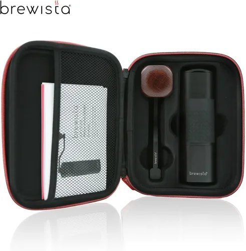 Vista 2 de Brewista Artisan Meteor - Molinillo manual de café, molinillo de rebabas cónicas de acero inoxidable con 18 ajustes ajustables, expreso portátil