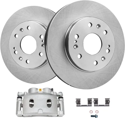 Vista 28 de Detroit Axle - Kit de freno delantero para Toyota RAV4 Prius V Lexus HS250h Scion xB Rotores de freno de disco de 10.83 pulgadas Pinza de freno