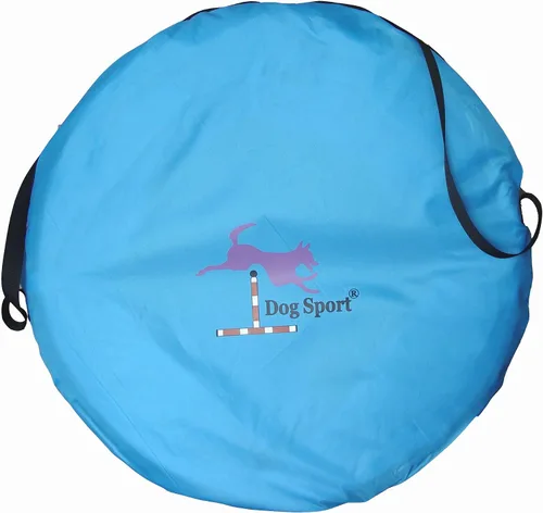 Vista 2 de Túnel de agilidad para perros de 18 pies con estacas, varios colores disponibles (turquesa)