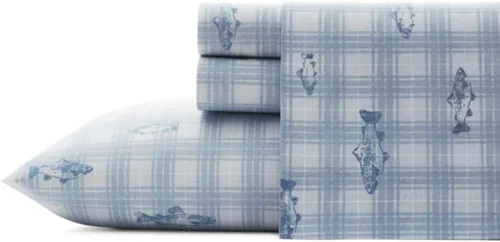 Vista 58 de Eddie Bauer - Juego de sábanas individuales, sábanas de percal de algodón, frescas y frescas, ideales para dormitorio