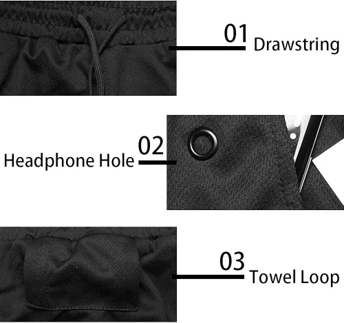 Vista 5 de JWJ Men's 2 in 1 Workout Running Shorts 7 Inch Lightweight Athletic Gym Shorts with Compression Liner