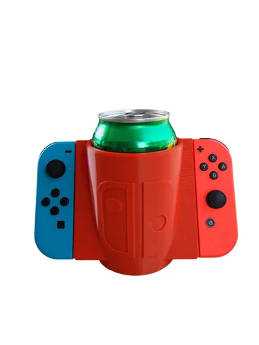 Vista 2 de Joy-Con Drink Holder For Nintendo Switch - Joycon Accessory Holds Drinks While Playing (Red)