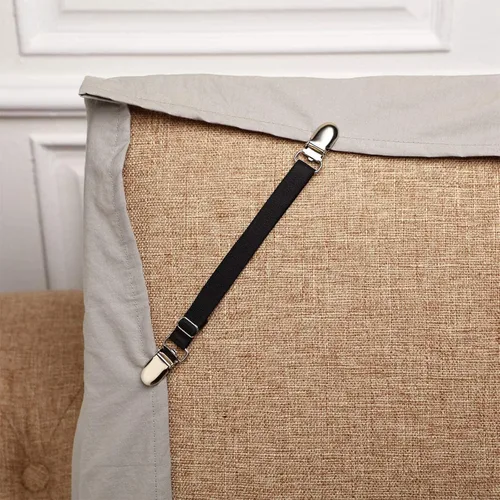 Vista 5 de Boao 24 correas de clips para sábanas de cama, resistentes y ajustables, soporte de cama ajustable, sujetadores de sábana de esquina para el hogar