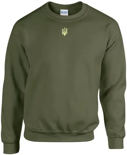 Vista 2 de InkPressions Camiseta bordada con escudo de armas de Ucrania para hombre y mujer