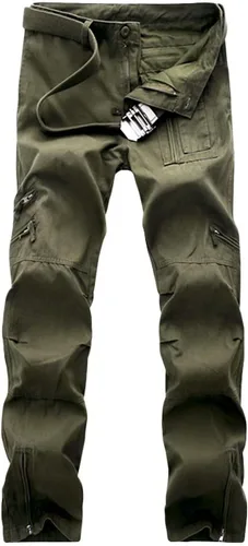 Vista 2 de MAGCOMSEN Pantalones tácticos para hombre, 9 bolsillos, pantalones de carga Ripstop