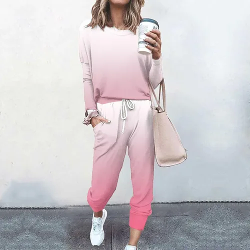 Vista 4 de Mthrpn Conjunto sexy para mujer, conjunto de dos piezas de manga larga con cordón y pantalones largos