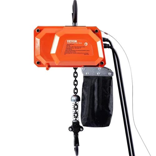 Vista 10 de VEVOR Polipasto eléctrico de cadena, capacidad de carga de 330 libras, altura de elevación de 10 pies, velocidad de 10 pies/min, 120 V, grúa