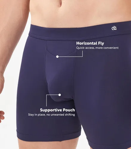 Vista 4 de DAVID ARCHY - Calzoncillos transpirables para hombre, suaves y cómodos, con control de humedad y bragueta, boxer briefs para hombre, paquete de 3