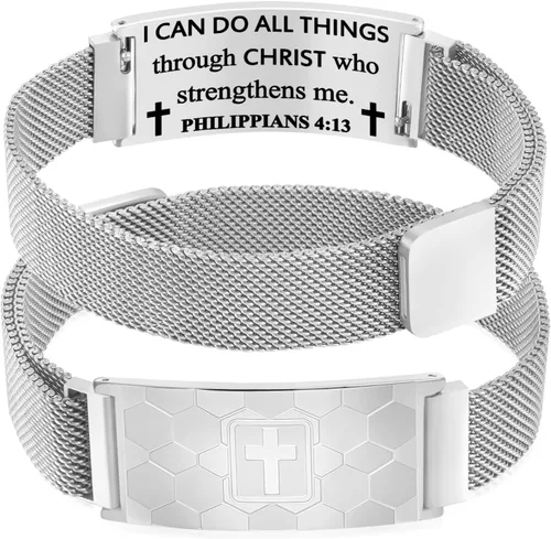Vista 30 de Regalos de graduación, pulsera de fútbol, fútbol, baloncesto, béisbol, regalos de pulsera, pulseras de cruz de fe para hombres, bautismo, primera