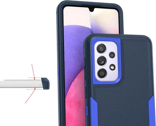 Vista 3 de Asuwish Funda protectora de pantalla de vidrio templado para Samsung Galaxy A23 5G/4G y delgada y resistente película híbrida de doble capa