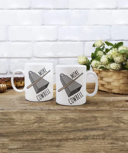 Vista 5 de Taza divertida para músico, más cencerro, regalo de percusión, regalo para profesor de música, regalo para baterista, regalo para miembro