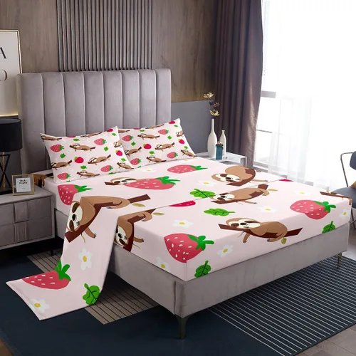 Vista 8 de Feelyou Juego de sábanas Kawaii Corgi para niños pequeños, juego de ropa de cama para niños y niñas, diseño de caricaturas, cachorro, perro, sábana