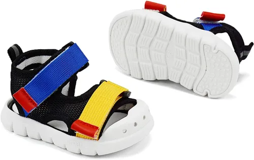 Vista 38 de OAISNIT Sandalias deportivas para bebés, niños y niñas, ligeras, antideslizantes, suela de goma, zapatos de agua acuática para playa, zapatos