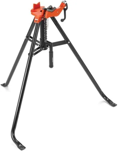 Vista 2 de RIDGID 16703 Modelo 425 Tristand - Tornillo de cadena portátil con patas plegables integradas y bandeja de herramientas, trípode de tornillo