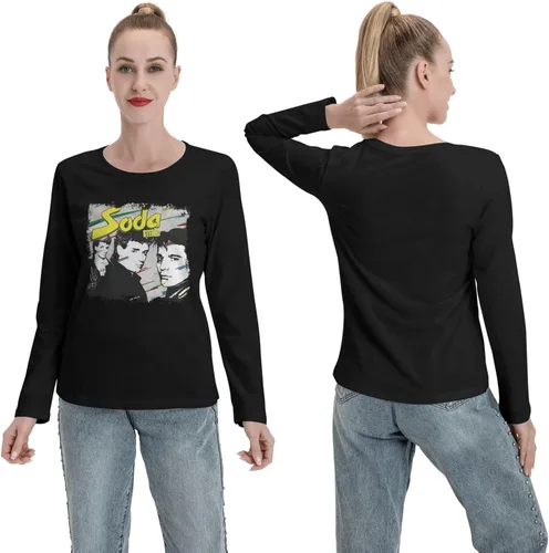 Vista 6 de Soda Stereo Soda Stereo Long Sleeve Womens Casual Loose Round Neckline Pullover