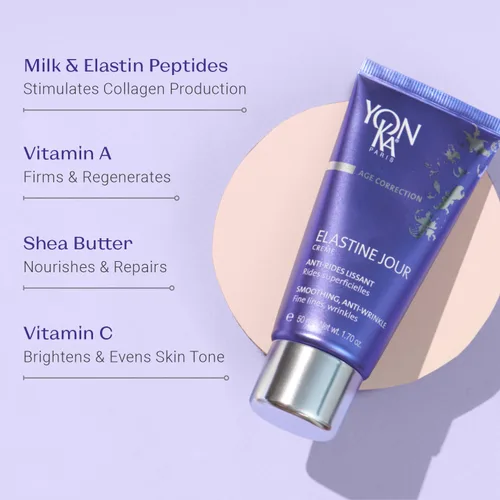 Vista 7 de Yon-Ka Elastine Jour & Nuit - Juego de crema antiarrugas para día y noche, hidratante facial antienvejecimiento, suaviza las líneas finas