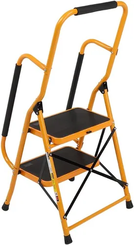 Vista 7 de Escalera plegable de 2/3/4, taburete de escalera con cómodo mango antideslizante, resistente y pedal ancho, taburete portátil de acero de 330