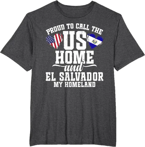 Vista 12 de Traje salvadoreño para hombre y mujer, camiseta de El Salvador con la bandera de Estados Unidos, Negro -, Pequeña