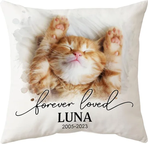Vista 7 de Hyturtle Almohada personalizada conmemorativa de condolencia con inserción - 12"x12" impresa por ambas caras con nombre personalizado y foto