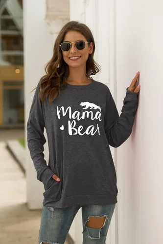 Vista 3 de JEYMMI Camisa de manga larga para mujer, estilo casual, para otoño, 2023, para mamá y mamá