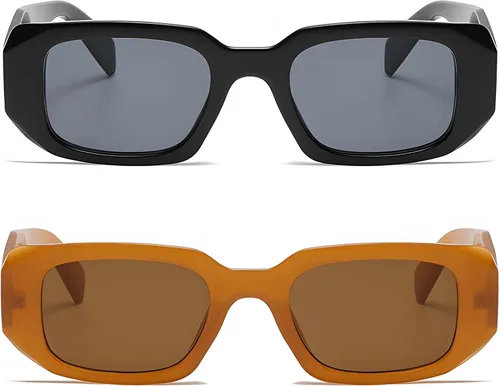 Vista 3 de Verfimaci Gafas de sol rectangulares de moda para mujer y hombre, gafas de sol cuadradas