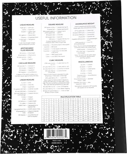 Vista 3 de School Smart Libro de composición a rayas de cubierta flexible, 60 hojas, 9-3/4 x 7-1/2 pulgadas