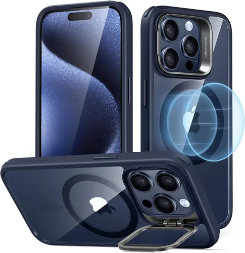 Vista 38 de ESR Funda para iPhone Air con soporte de almacenamiento, compatible con MagSafe, protección contra caídas de grado militar, funda magnética