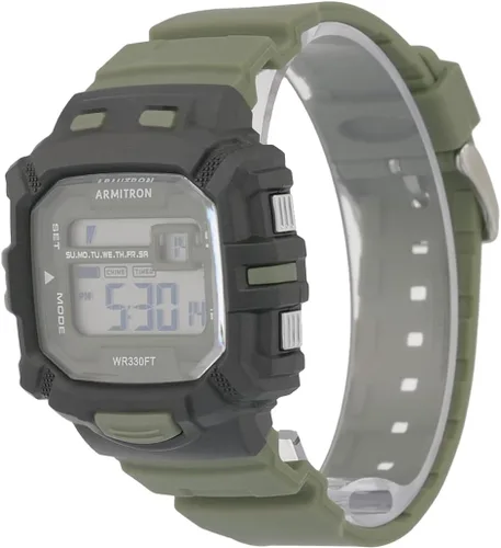 Vista 4 de Armitron Sport Men's Digital Chronograph Resin Strap Watch, 408244