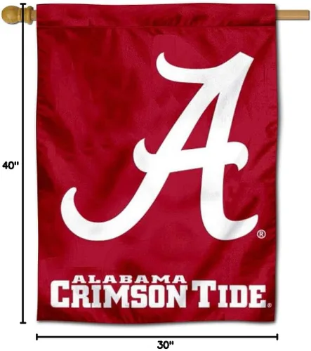 Vista 4 de Bandera de Alabama Crimson Tide A Logo House