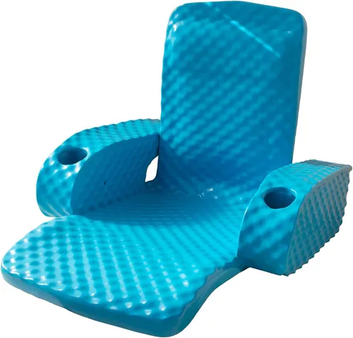 Vista 9 de TRC Recreation Silla Baja plegable de espuma para piscina, tumbona flotante portátil súper suave con 2 portavasos para artículos esenciales