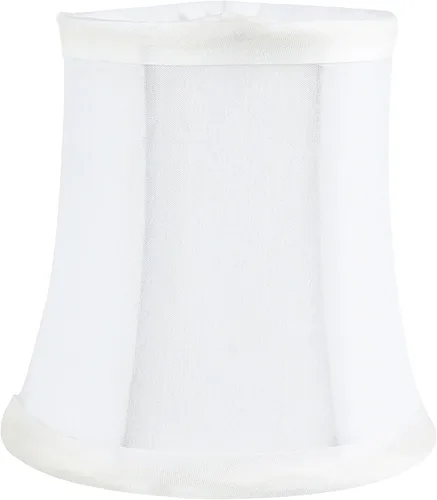 Vista 15 de Pantalla de lámpara de araña de seda sintética azul individual – forma de campana suave, ajuste de clip para bombillas de candelabro, 3.5 x 4.5 x