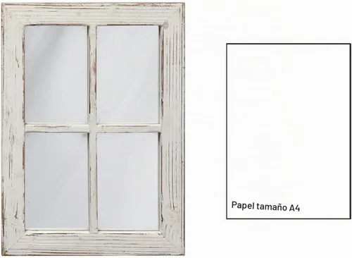 Vista 3 de Espejo rústico para ventana pequeña, decoración de pared de 11 x