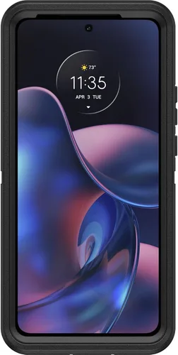 Vista 2 de OtterBox Defender Series - Funda resistente para Motorola Edge (solo versión 2022, no Plus) solo funda, embalaje no minorista, color negro