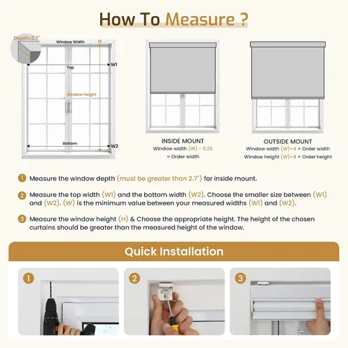 Vista 7 de Grandekor Persiana Enrollable Motorizada con Control Remoto, Persianas Motorizadas 100% Blackout Persianas Eléctricas, Persianas de Ventana Sin