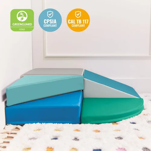 Vista 4 de ECR4Kids SoftZone Junior Tiny Twisting Climber, conjunto de juego para principiantes, contemporáneo, 5 piezas