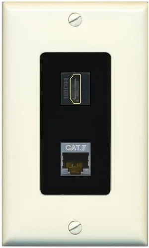 Vista 33 de RiteAV Placa de pared HDMI y Cat7 - 1 cuadrilla [negro/marfil]