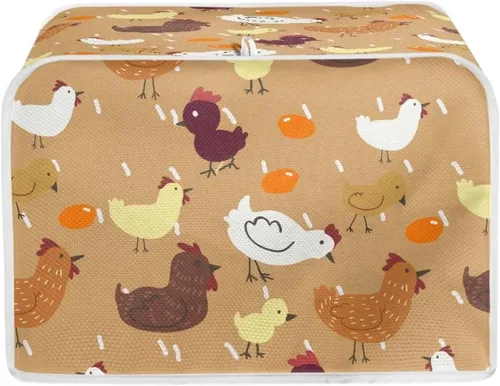 Vista 22 de doginthehole Cubierta para tostadora de libélula para cocina, fundas de electrodomésticos pequeños, estilo bohemio, para microondas, tostadora
