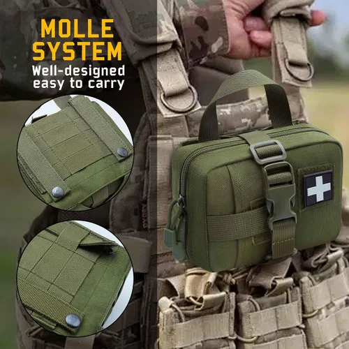 Vista 5 de Molle Rip Away Ifak bolsa táctica de primeros auxilios bolsa de utilidad médica EMT bolsa sólo