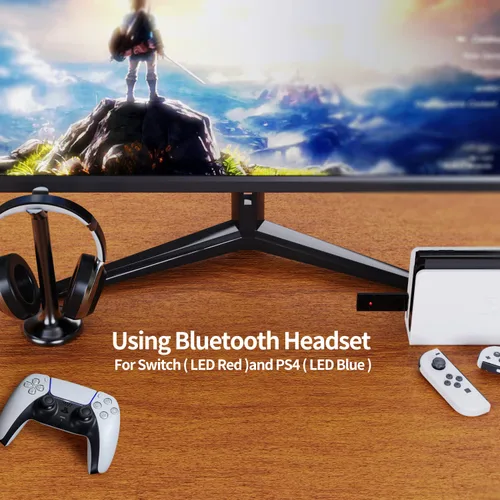 Vista 5 de MAYFLASH Magic-S PRO 2 Wireless Bluetooth USB Adapter for PS4, Switch, macOS, Windows, Raspberry Pi, Compatible with Xbox Series X & S Controller