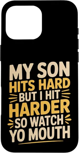 Vista 19 de My Son Hits Hard But I Hit Harder So Watch Yo Mouth - Case for iPhone XR