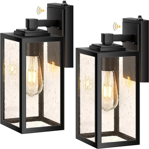 Vista 25 de VIANIS Lámpara de pared dorada para exteriores, sensor de anochecer a amanecer, apliques de montaje en pared exterior linternas luminaria para casa