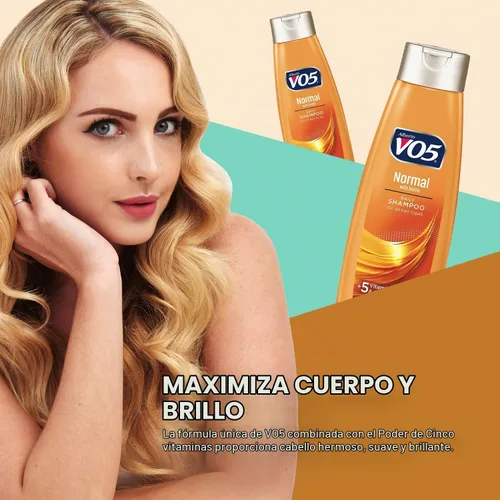 Vista 3 de Alberto VO5 Champú de equilibrio normal con vitaminas C y E para unisex, 12.5 onzas