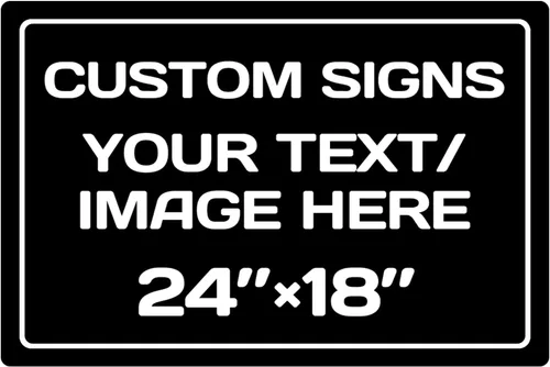Vista 54 de Letreros metálicos personalizados de aluminio resistentes a la intemperie, texto e imagen personalizados, varios tamaños, peligro, jardín, puerta